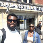 Seun & Bukola 2025 amsterdam, netherlands train station